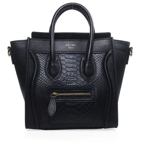 celine python bag black|second hand python celine bags.